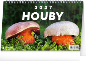 NOTIQUE Desk calendar Mushrooms CZ 2027, 23.1 x 14.5 cm - Reklamnepredmety