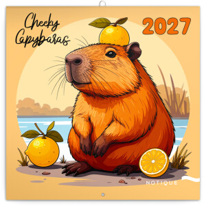 NOTIQUE Grid calendar Cheeky Capybaras 2027, 30 x 30 cm - Reklamnepredmety