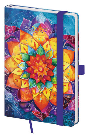 Pocket diary A6 Vario Wildflowers with elastic band - Reklamnepredmety