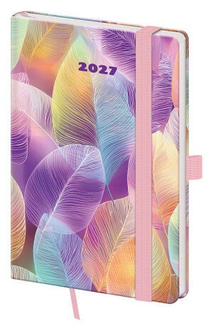 Pocket diary A6 Vario Wildflowers with elastic band - Reklamnepredmety