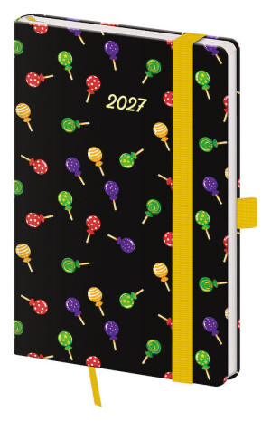 Pocket diary A6 Vario Wildflowers with elastic band - Reklamnepredmety