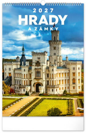 NOTIQUE Wall calendar Castles and chateaux CZ 2027, 33 x 46 cm - Reklamnepredmety