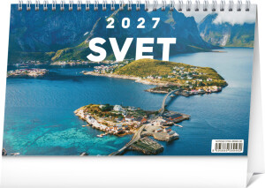 NOTIQUE Desk Calendar World 2027, 23.1 x 14.5 cm - Reklamnepredmety