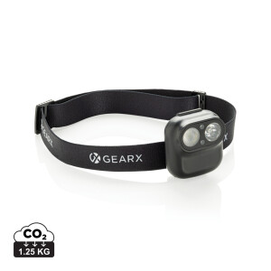 Gear X RCS headlamp made of recycled plastic with motion sensor - Reklamnepredmety