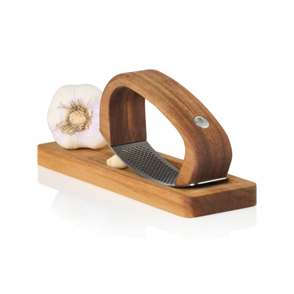 AdHoc RoccaAlio garlic press with cutting board