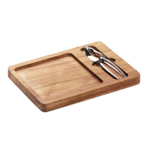 NUTPLATE Acacia nut cracker set - Reklamnepredmety