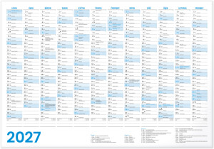 NOTIQUE Annual calendar CZ 2027, B1, 96.4 x 67 cm - Reklamnepredmety