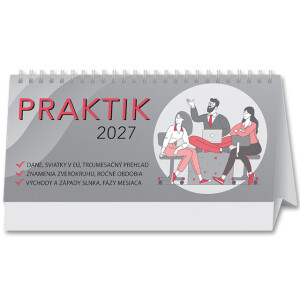 Desk calendar Praktik columnar 2027 - Reklamnepredmety