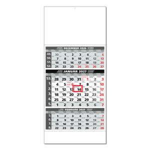 Planning calendar STANDARD 3M gray 2027 - Reklamnepredmety
