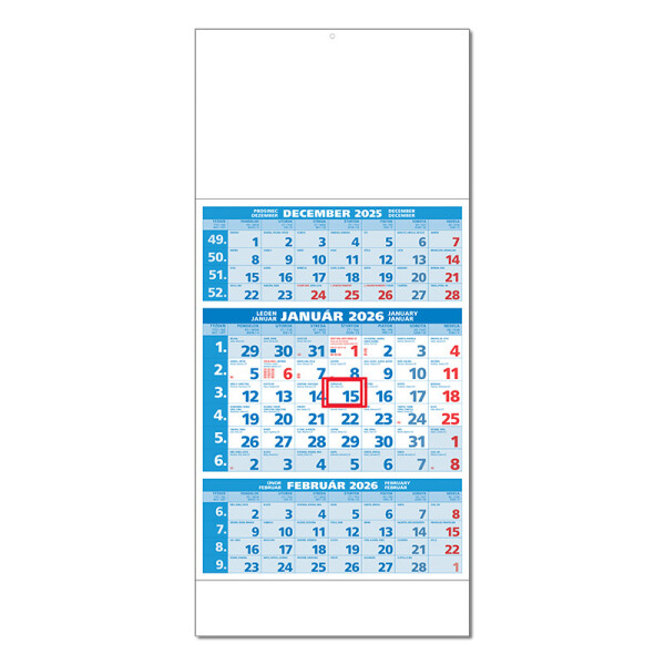 Planning calendar STANDARD 3M blue 2027