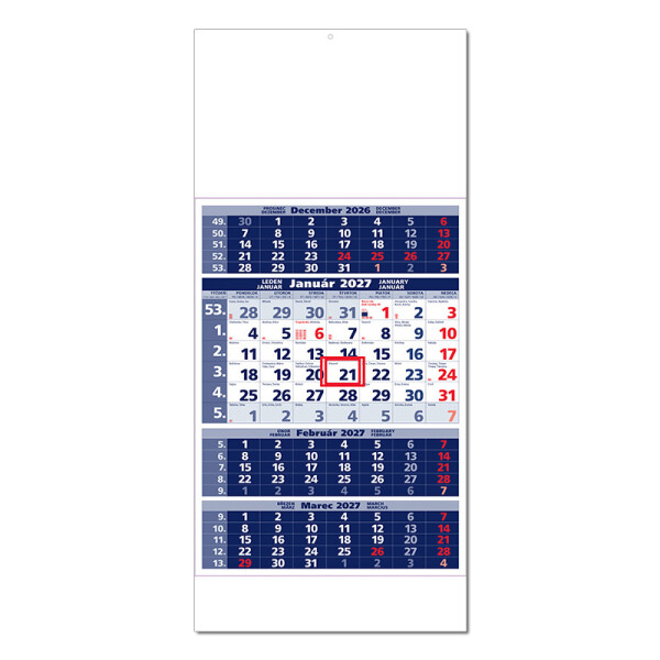 Planning calendar STANDARD 4M blue 2027