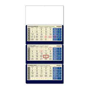 LUXUS 3M blue planning calendar 2027 - Reklamnepredmety