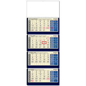 LUXUS 4M blue planning calendar 2027 - Reklamnepredmety