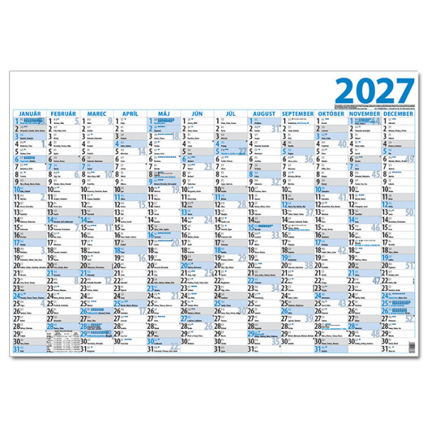 2027 Single-Sheet Planning Calendar