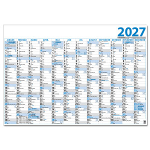 2027 Single-Sheet Planning Calendar - Reklamnepredmety
