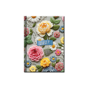 Praktik daily diary A6 FLOWERS 2027 - Reklamnepredmety