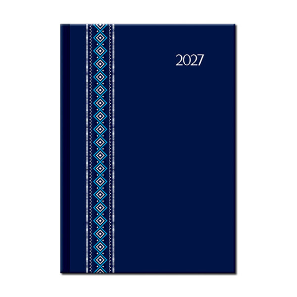 Daily diary A5 FOLK blue 2027