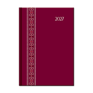 Daily diary A5 FOLK red 2027 - Reklamnepredmety
