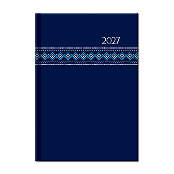 Weekly diary A5 FOLK blue 2027