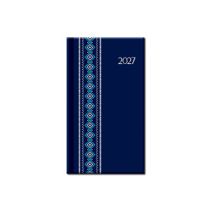 Mini diary A6 FOLK blue 2027