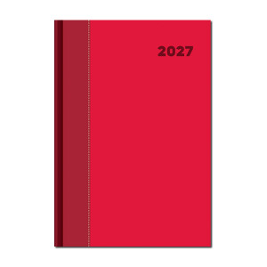 Daily diary A5 DOLCETTO red red 2027 - Reklamnepredmety