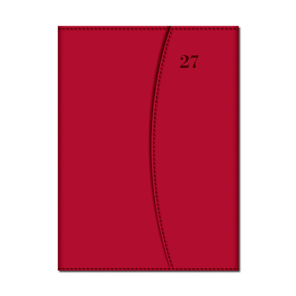 Weekly diary A5 MAGNETIC red 2027