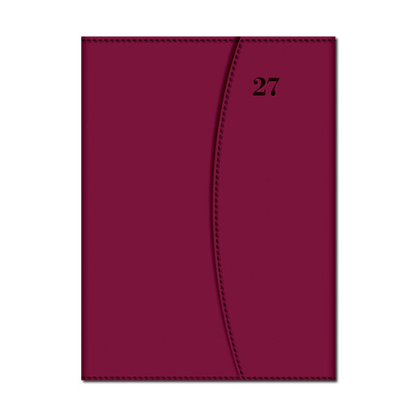 Weekly diary A5 MAGNETIC burgundy 2027