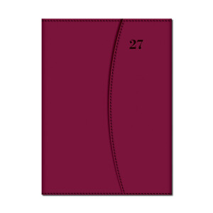 Weekly diary A5 MAGNETIC burgundy 2027 - Reklamnepredmety
