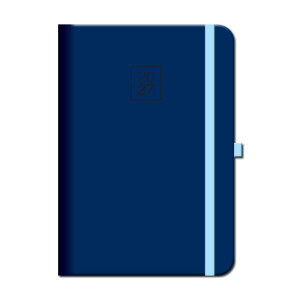 Daily diary A5 FLORENCIA navy with elastic band 2027 - Reklamnepredmety