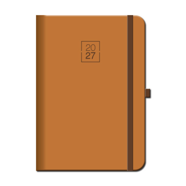 Daily diary A5 FLORENCIA brown with elastic band 2027