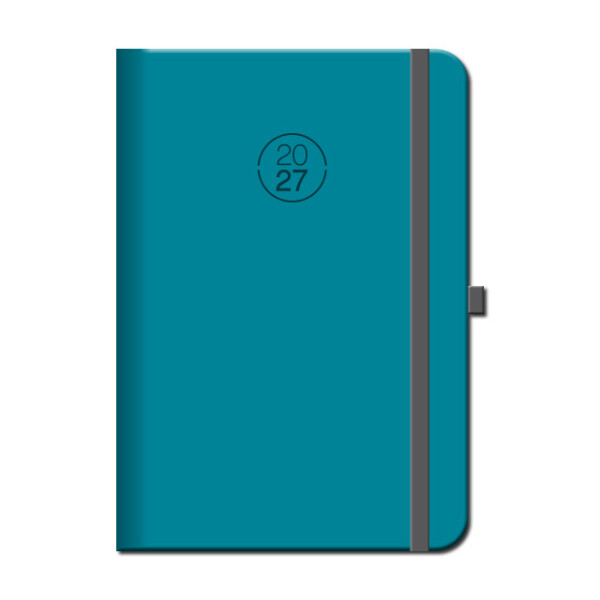 Weekly diary A5 FLORENCIA turquoise with elastic band 2027