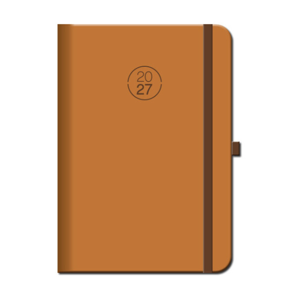 Weekly diary A5 FLORENCIA brown with elastic band 2027