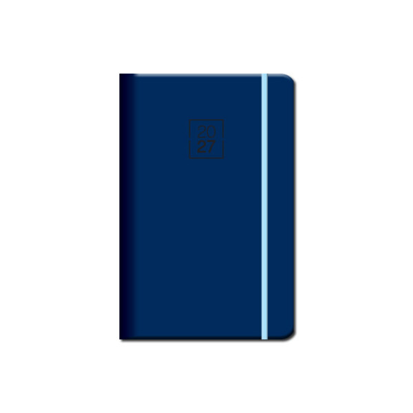 Mini diary A6 FLORENCIA navy with elastic band 2027