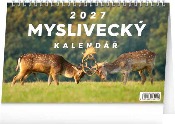 NOTIQUE Desk Hunting Calendar CZ 2027, 23.1 x 14.5 cm