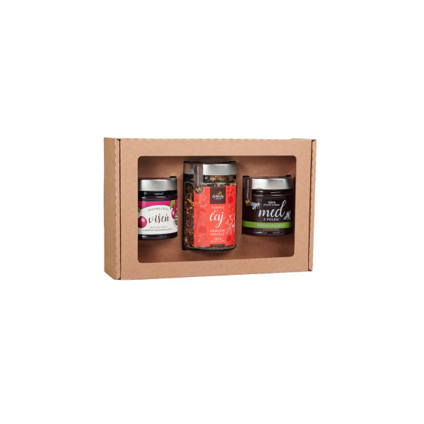 Gift set – Christmas Magic loose tea, Honeydew honey and Cherry jam