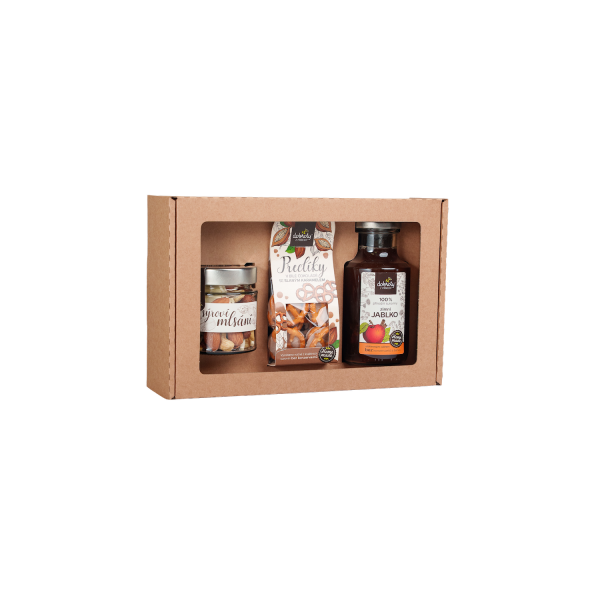 Gift set – Winter Apple Syrup, White Chocolate Pretzels with Salted Caramel and Cheese Treat
