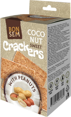 Coconut sweet crackers with peanuts 90 g - Reklamnepredmety