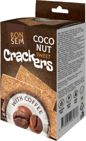 Coconut sweet crackers with coffee 90 g - Reklamnepredmety
