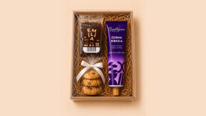 Christmas gift set 3 – Blackcurrant in a tube, coffee and homemade cookies - Reklamnepredmety