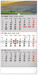 NOTIQUE Wall calendar 3-month Country gray - with Czech names CZ 2027, 29.5 x 43 cm