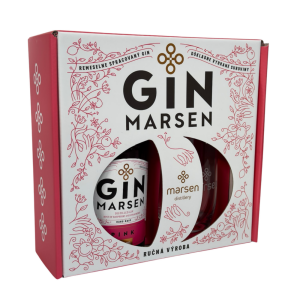Gift pack Gin Marsen Pink 42% + glass - Reklamnepredmety