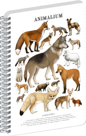 NOTIQUE Spiral notebook Animalium – Canidae, lined, A5 - Reklamnepredmety