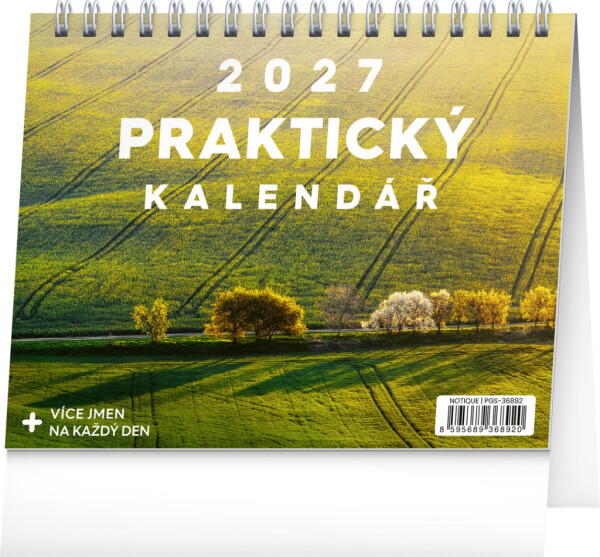 NOTIQUE Desk calendar Practical calendar with quotes CZ 2027, 16.5 x 13 cm