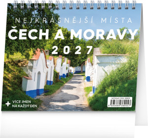 NOTIQUE Desk calendar The most beautiful places in Bohemia and Moravia CZ 2027, 16.5 x 13 cm - Reklamnepredmety