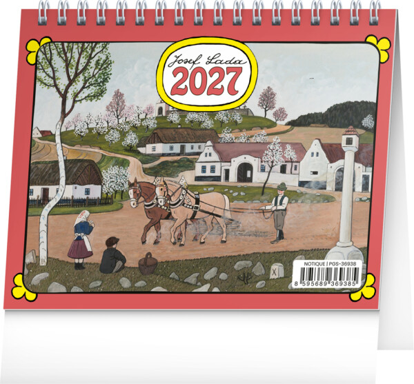 NOTIQUE Desk calendar Josef Lada CZ 2027, 16.5 x 13 cm