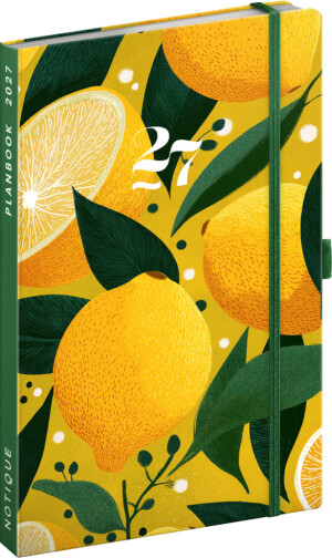 NOTIQUE Planbook planner/notebook Lemons 2027, 13 x 21 cm - Reklamnepredmety