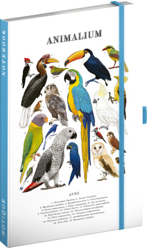 NOTIQUE Notes Animalium – Birds, lined, 13 x 21 cm - Reklamnepredmety