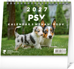 NOTIQUE Desk Calendar Dogs – with dog names 2027, 16.5 x 13 cm - Reklamnepredmety