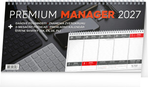 NOTIQUE Desk Calendar Premium Manager 2027, 32 x 16 cm - Reklamnepredmety
