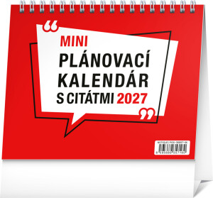 NOTIQUE Desk Calendar Planner with Quotes 2027, 16.5 x 13 cm - Reklamnepredmety